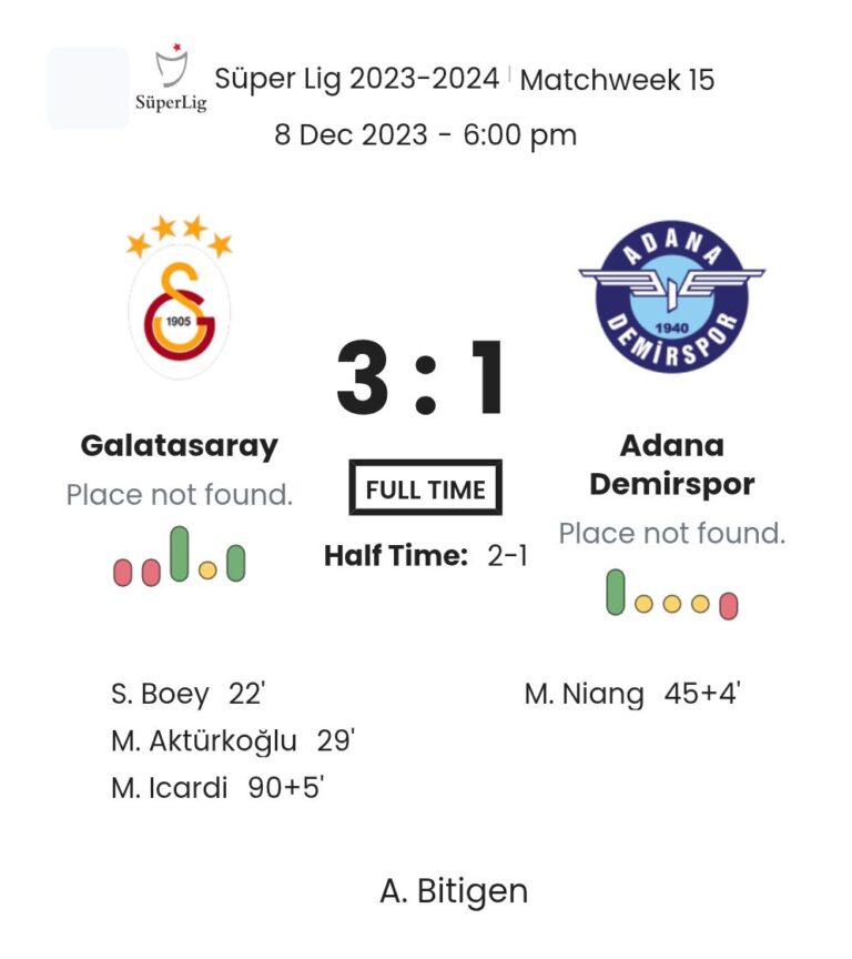 Galatasaray - Adana Demirspor ?:? - 2023-12-08 1 featured image 150974