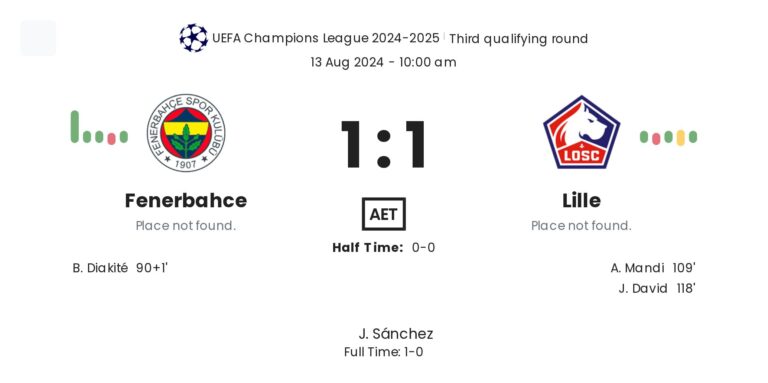 Fenerbahce - Lille 1 featured image 21235