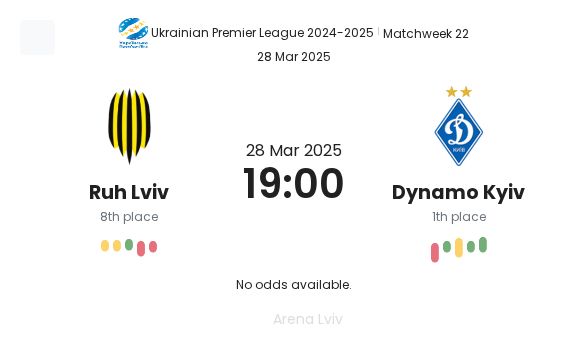 Ruh Lviv - Dynamo Kyiv ?:? - 2025-03-29 9 featured image 53695
