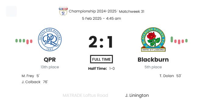 QPR - Blackburn ?:? - 2025-02-04 9 featured image 58673