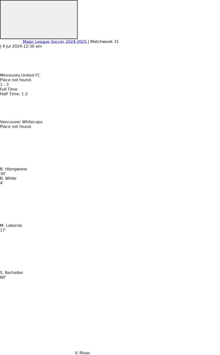 Minnesota United FC - Vancouver Whitecaps ?:? - 2024-07-04 6 featured image 147642