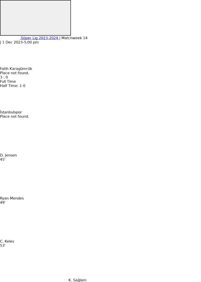 Fatih Karagümrük - İstanbulspor ?:? - 2023-12-01 5 featured image 150965