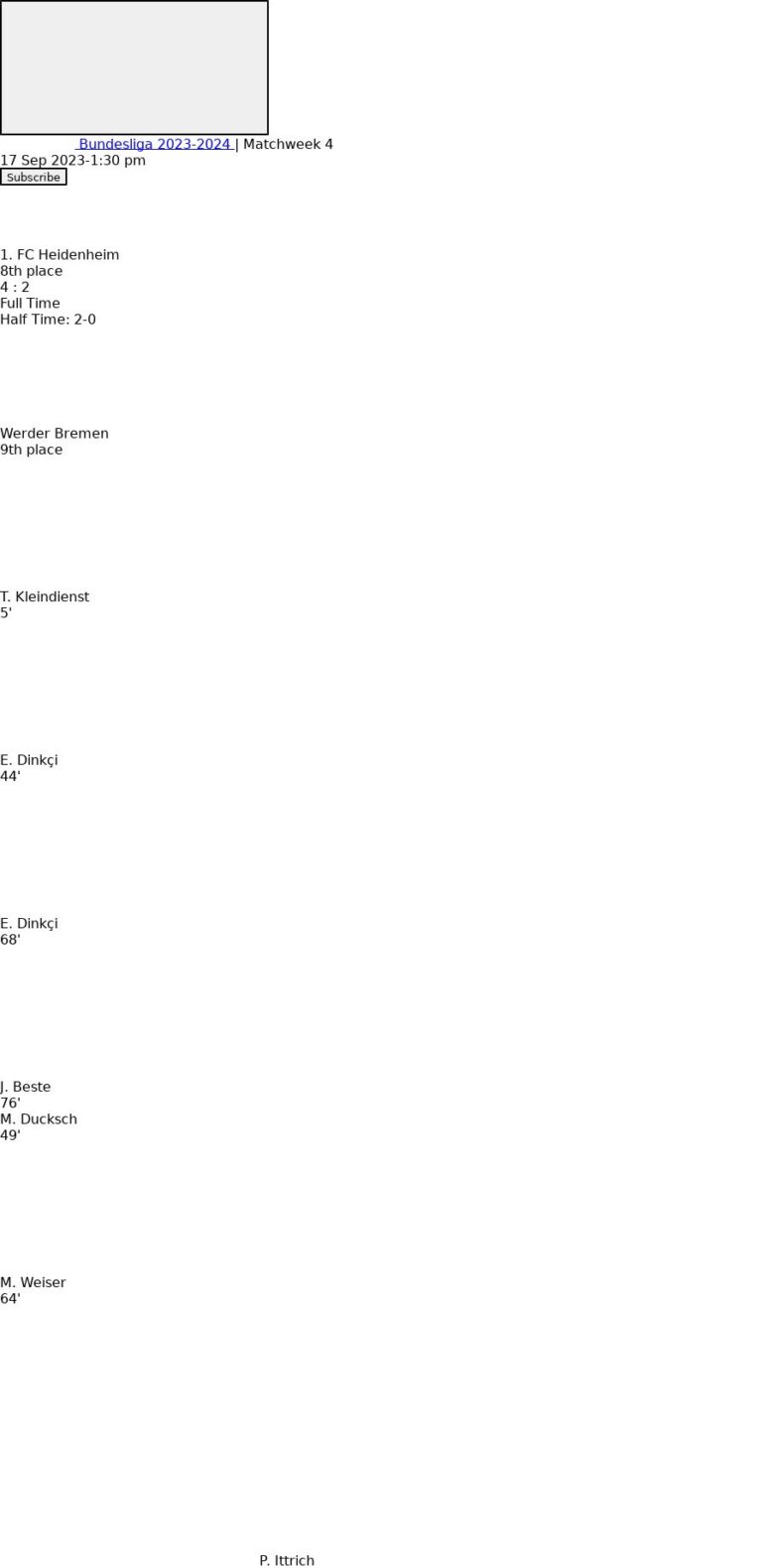 1. FC Heidenheim - Werder Bremen 1 featured image 34970