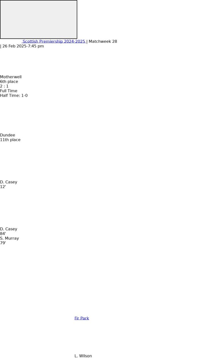 Motherwell - Dundee 5 featured image 57228