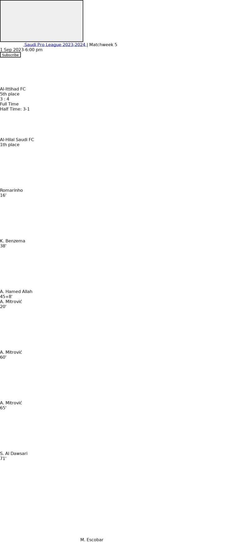 Al-Ittihad FC - Al-Hilal Saudi FC ?:? - 2023-09-01 8 featured image 150030