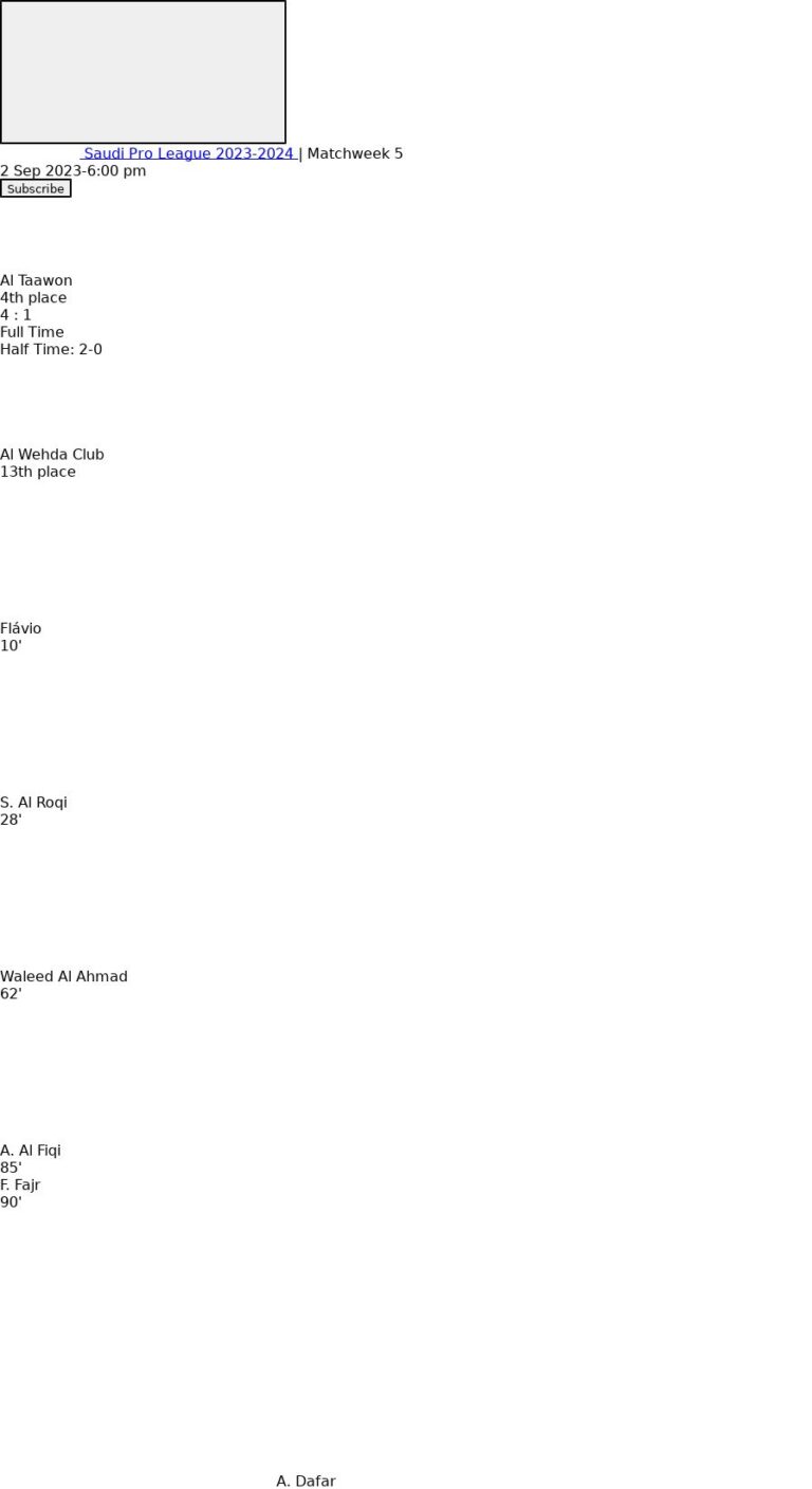 Al Taawon - Al Wehda Club ?:? - 2023-09-02 4 featured image 150034