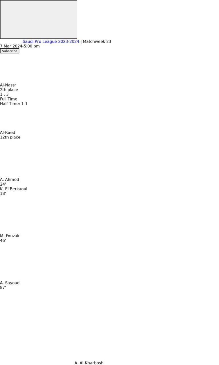 Al-Nassr - Al-Raed ?:? - 2024-03-07 3 featured image 150209