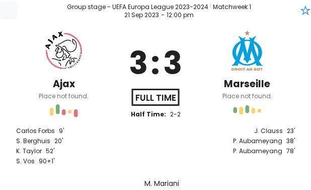 Ajax - Marseille ?:? - 2023-09-21 1 featured image 154218