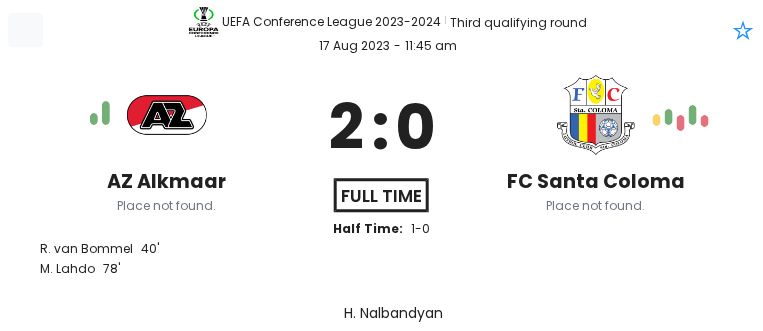 AZ Alkmaar - FC Santa Coloma ?:? - 2023-08-17 3 featured image 154860