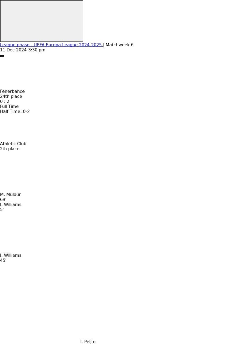 Fenerbahce - Athletic Club 2 featured image 61090