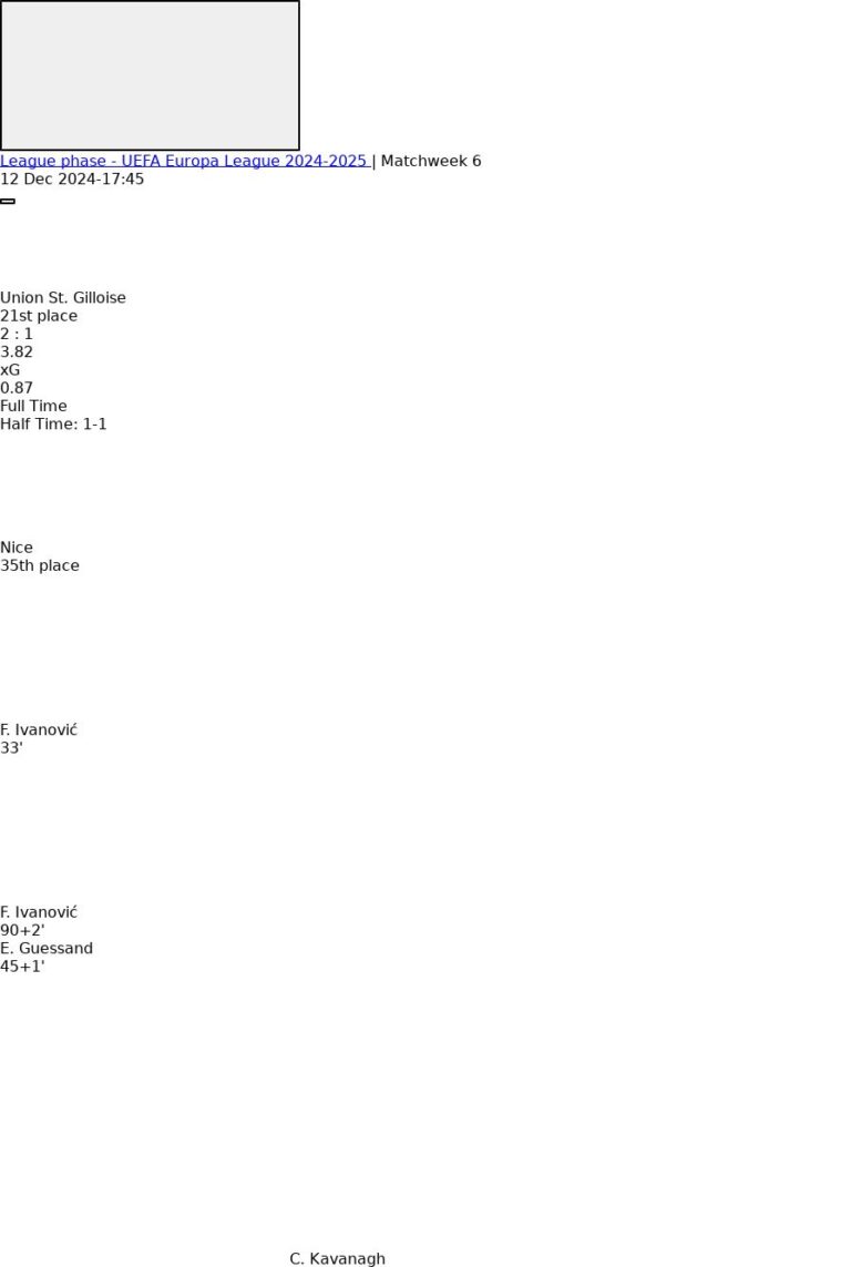 Union St. Gilloise - Nice 1 featured image 61098