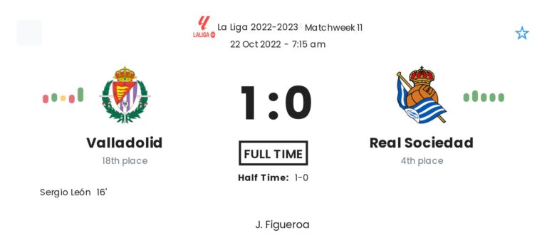 Valladolid - Real Sociedad 3 featured image 65977