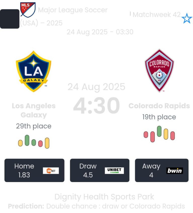 Los Angeles Galaxy - Colorado Rapids ?:? - 2025-08-24 3 featured image 184368