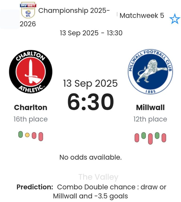 Charlton - Millwall ?:? - 2025-09-13 8 featured image 192069