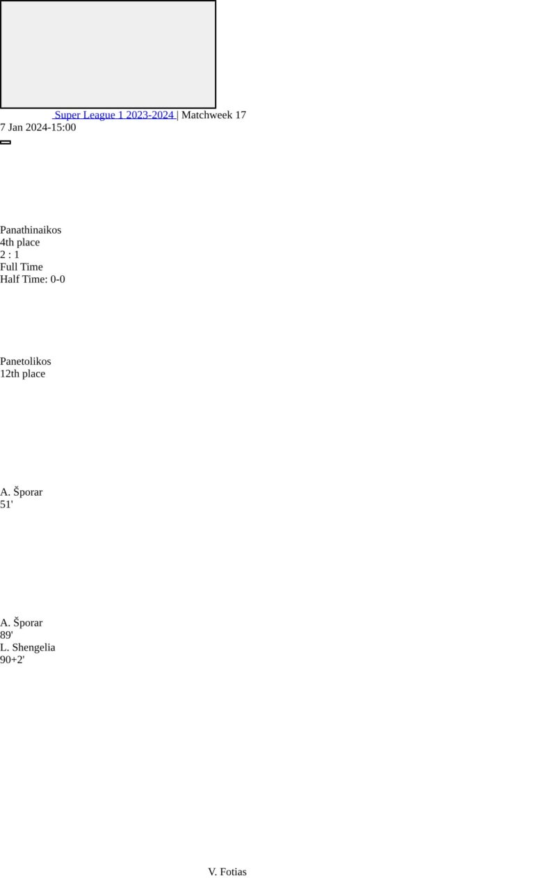 Panathinaikos - Panetolikos ?:? - 2024-01-07 2 featured image 148998