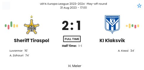 Sheriff Tiraspol - KI Klaksvik ?:? - 2023-08-31 3 featured image 154199