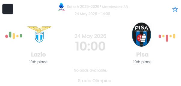 Lazio - Pisa ?:? - 2026-05-24 2 featured image 190788