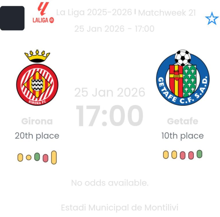 Girona - Getafe ?:? - 2026-01-25 1 featured image 191481