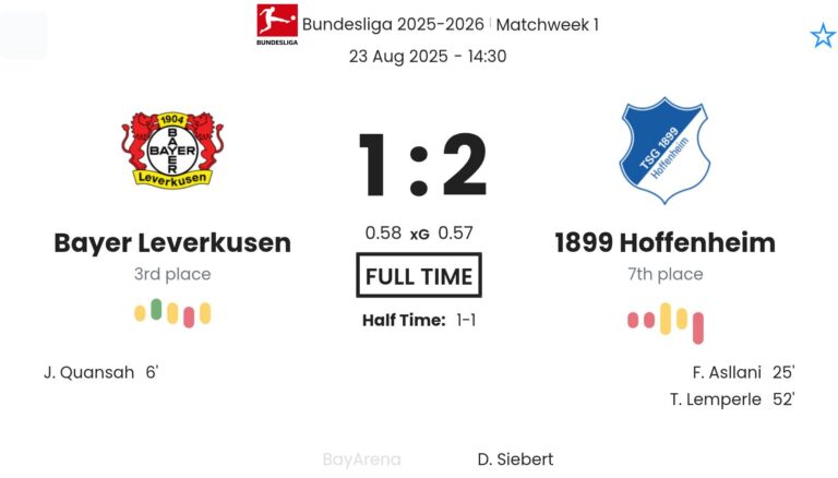 Bayer Leverkusen - 1899 Hoffenheim ?:? - 2025-08-23 4 featured image 190108