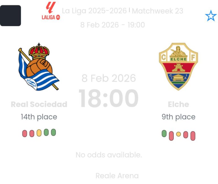 Real Sociedad - Elche ?:? - 2026-02-08 1 featured image 191502