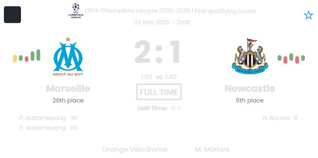 Marseille - Newcastle ?:? - 2025-11-25 9 featured image 199822