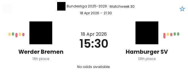Werder Bremen - Hamburger SV ?:? - 2026-04-17 2 featured image 190369