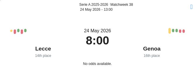 Lecce - Genoa ?:? - 2026-05-24 1 featured image 190797