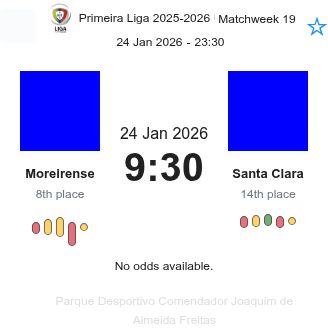 Moreirense - Santa Clara ?:? - 2026-01-24 4 featured image 191106
