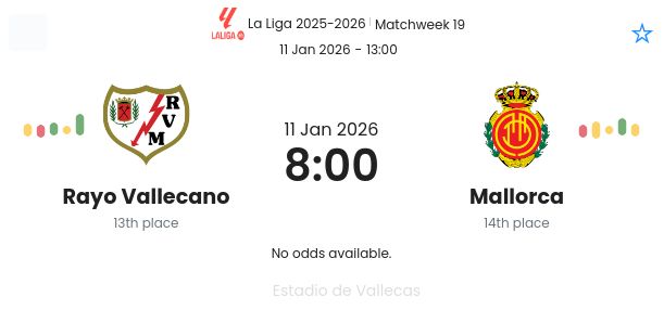Rayo Vallecano - Mallorca ?:? - 2026-01-11 5 featured image 191463