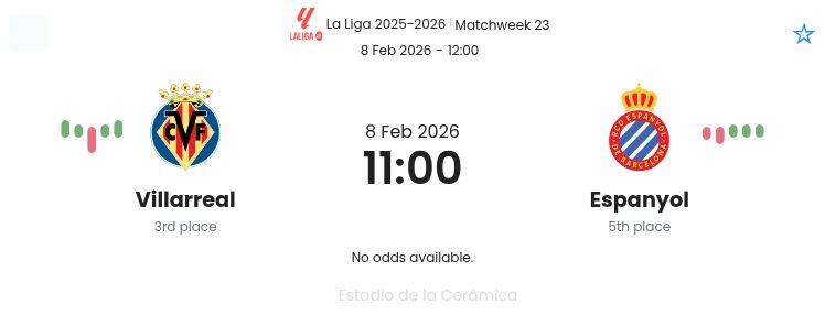 Villarreal - Espanyol ?:? - 2026-02-08 2 featured image 191498