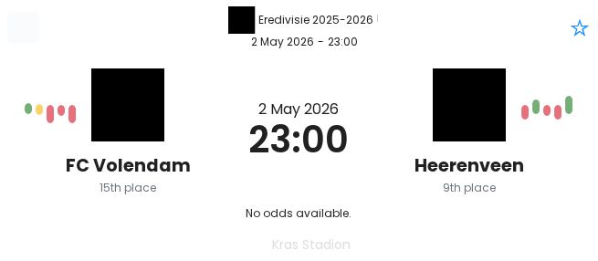 FC Volendam - Heerenveen ?:? - 2026-05-03 3 featured image 192885