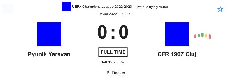 Pyunik Yerevan - CFR 1907 Cluj 1 featured image 67477